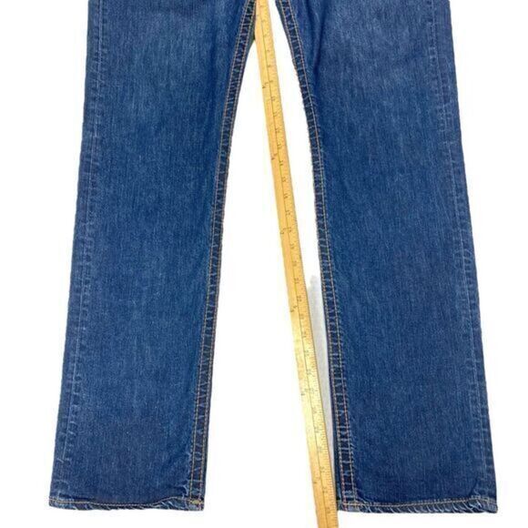 1921 Jeans Mens 38 x 34 Blue Stretch Slash Western Glove Work Slim Cowboy Denim - Picture 11 of 15